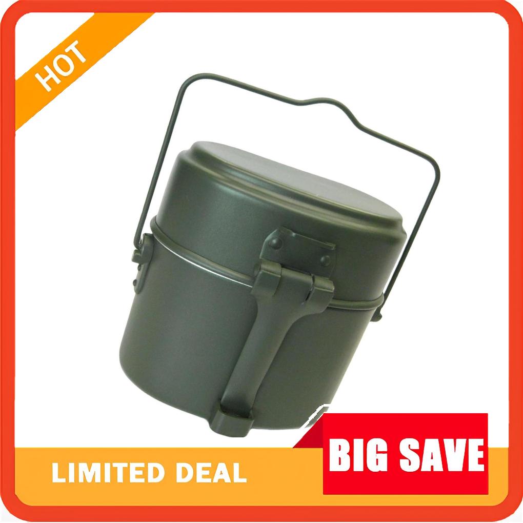 Camping Cooking Kit Box - 3개/세트 도시락 알루미늄 냄비 및 프라이팬