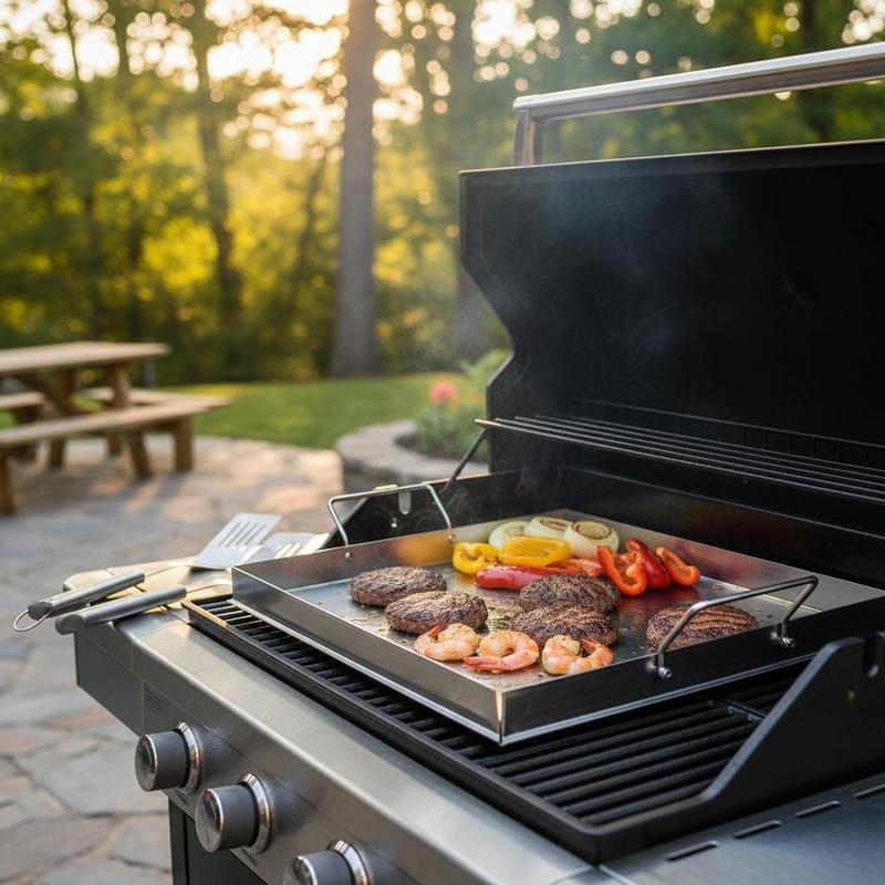 Camping Cooking Hob - 범용 플랫탑 그리들 18x16인치 캠핑, 테일게이팅