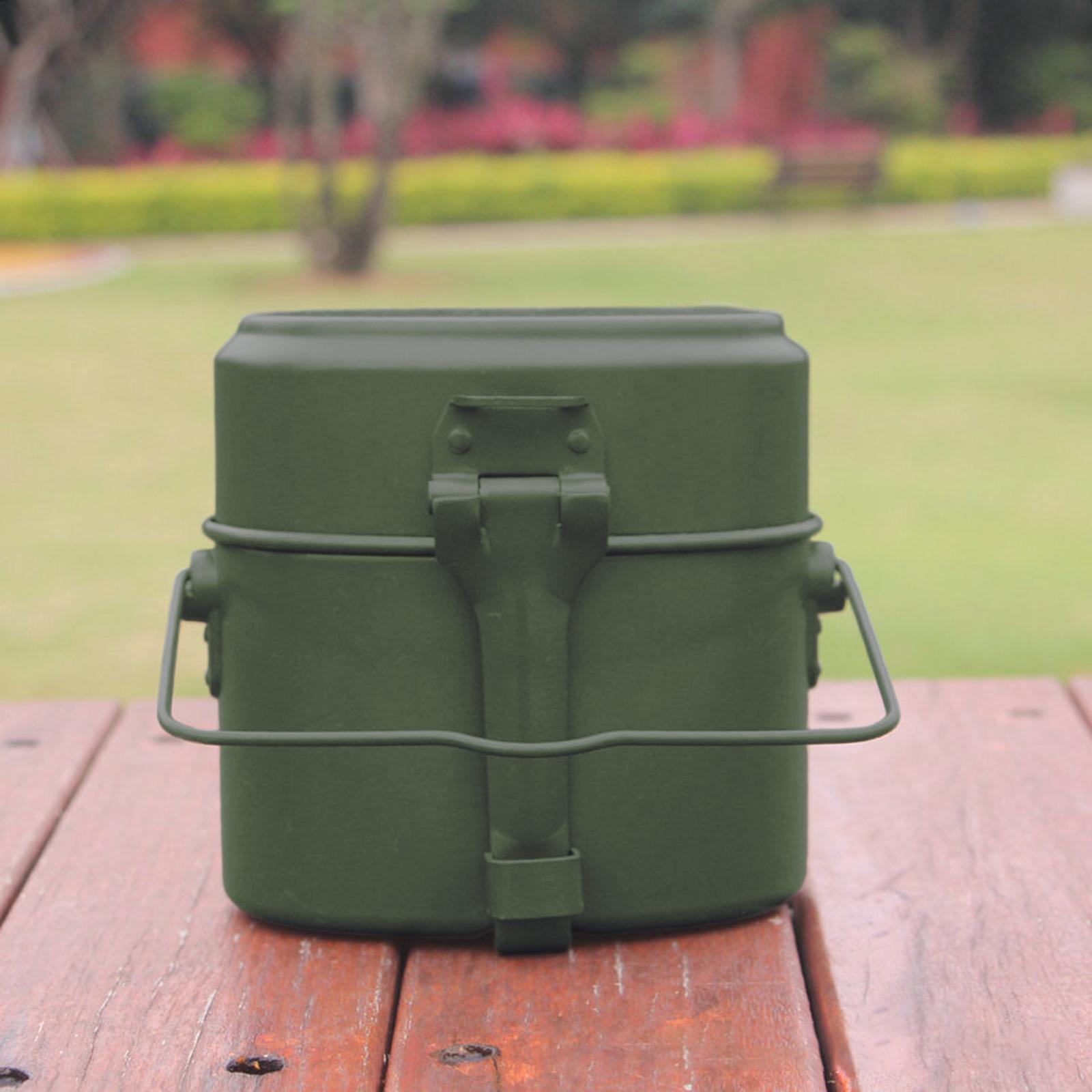 Camping Cooking Kit Box - 야외용 조리기구 세트 알루미늄 도시락 보온팬