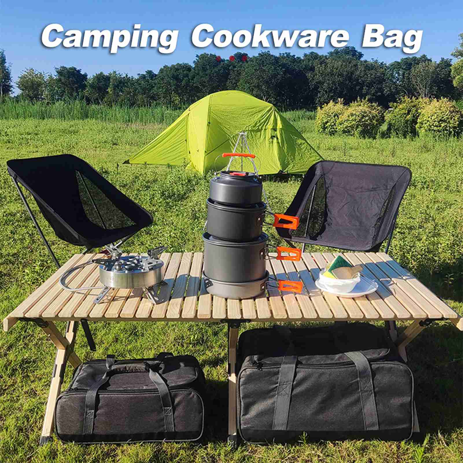 Camping Cooking On Fire - 요리 토트 백 캠핑 조리기구 가방