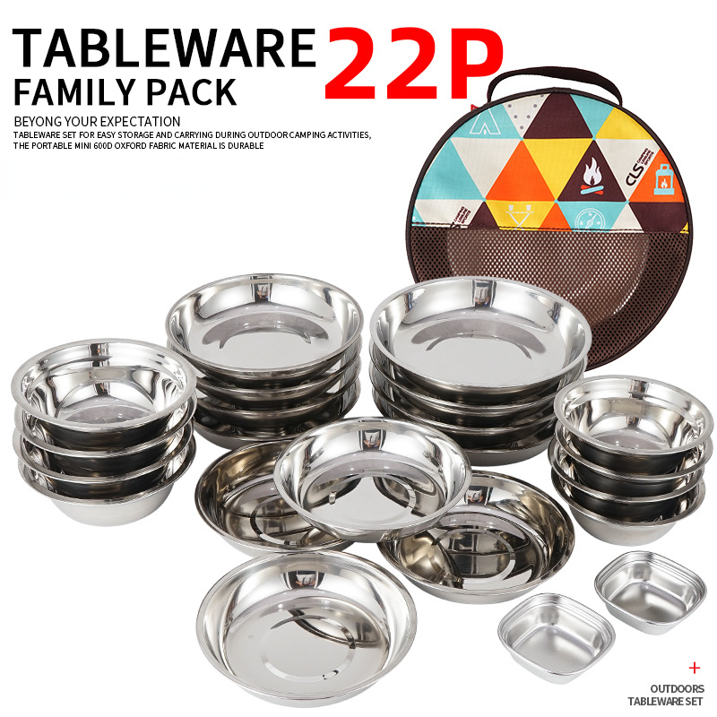 Camping Cooking And Dining Set - 새로운 캠핑용 휴대용 식기 세트 22종
