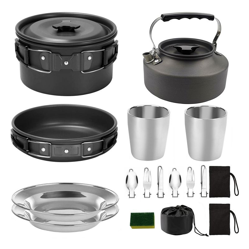【구매자】캠핑 조리기구 휴대용 냄비 팬 컵 티포트 세트 - Camping Cooking Set 리뷰 및 가격