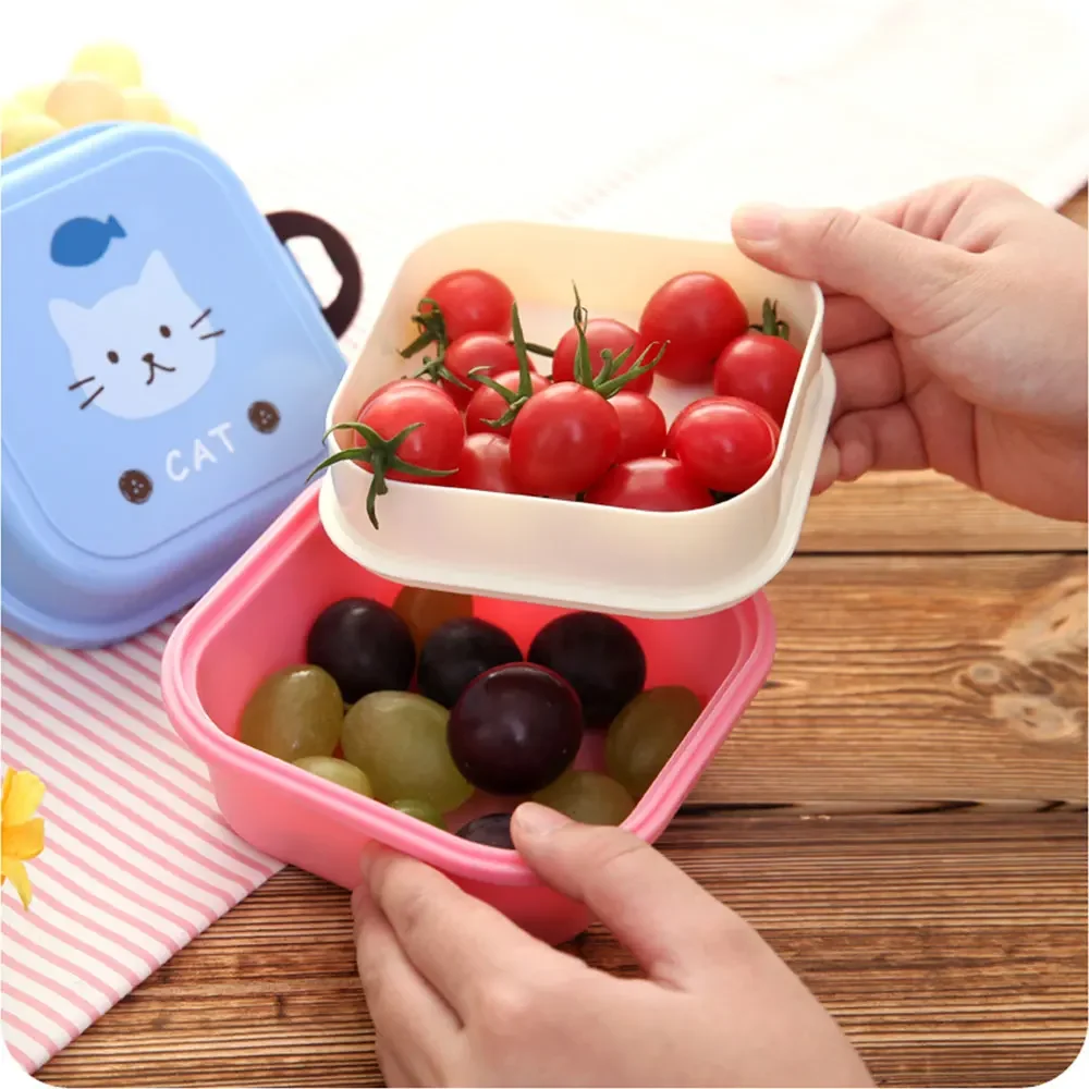 어린이 미니 귀여운 만화 음식 보관함 스쿨 휴대용 도시 - Camping Cooking Set 리뷰 및 가격