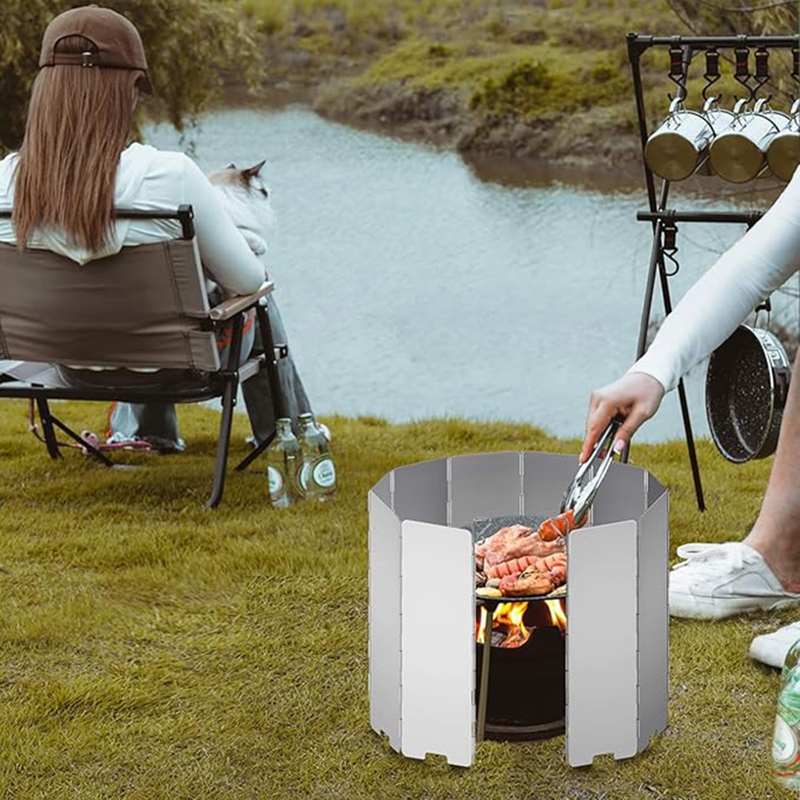 10 플레이트 가스 스토브 바람막이 야외 캠핑 피크닉  - Camping Cooking Windscreen 리뷰 및 가격