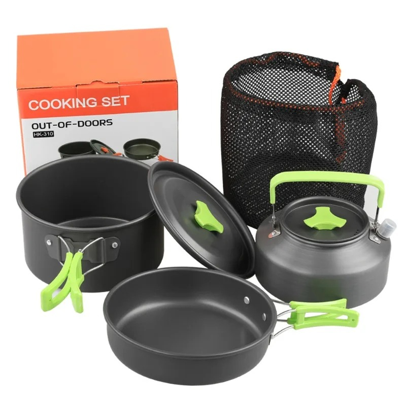 캠핑 요리 세트, 야외 주방용품 세트, 알루미늄 휴대용 - Camping Cooking Set With Bag 리뷰 및 가격