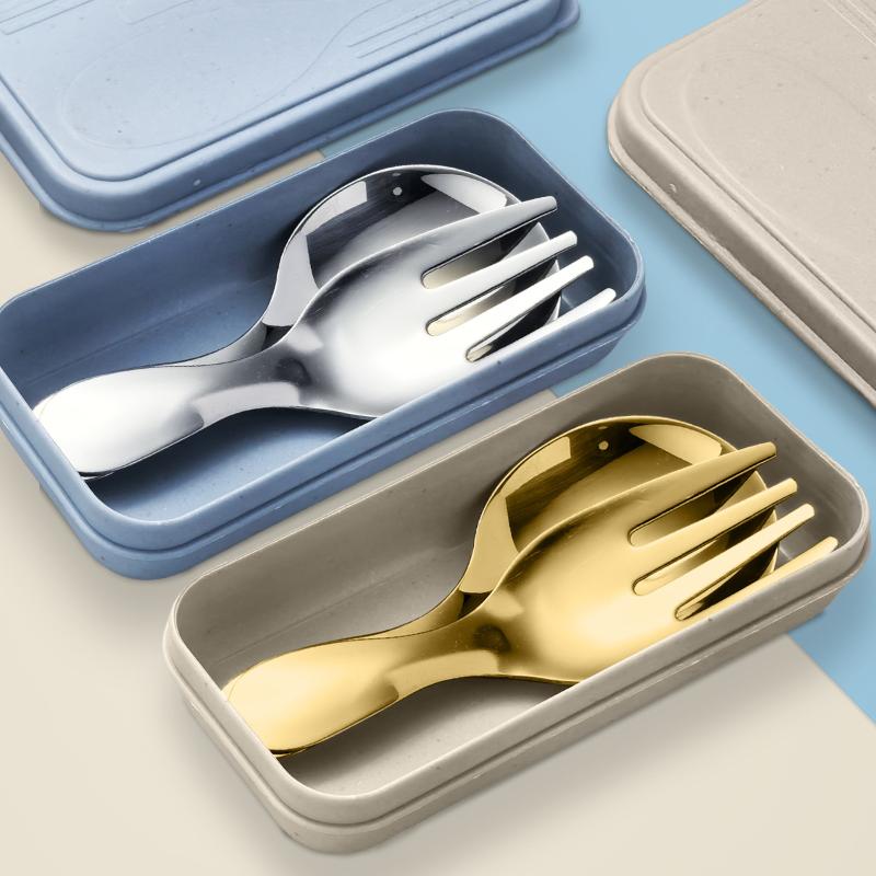 스테인리스 스틸 식기 세트 숟가락 포크 2개 휴대용 박 - Camping Cooking Set 리뷰 및 가격