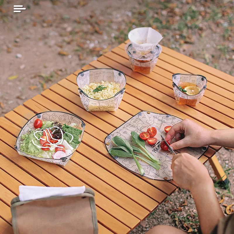 야외 경량 접이식 식기 휴대용 그릇 디너 플레이트, 커 - Camping Cooking And Eating 리뷰 및 가격