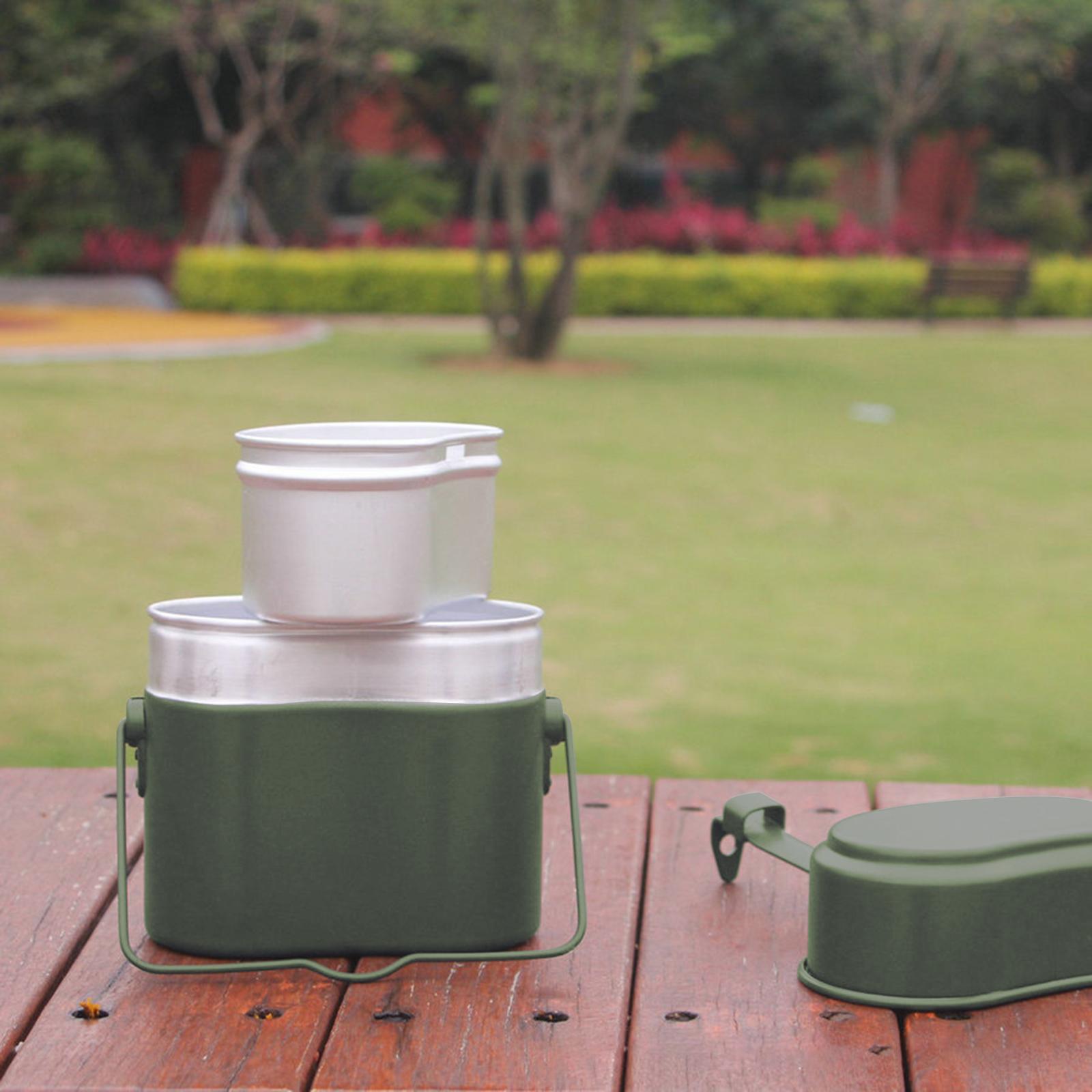 캠핑 하이킹 요리를 위한 도시락 세트 냄비 및 팬 알루 - Camping Cooking Kit Box 리뷰 및 가격