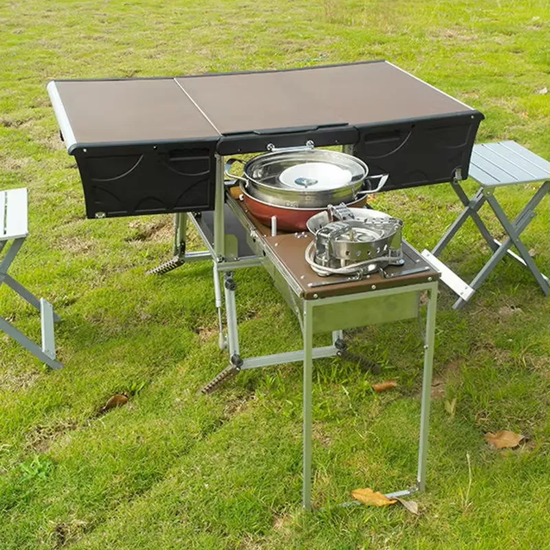 휴대용 야외 접이식 푸드 트레일러 이동식 주방 접이식  - Camping Cooking And Dining Set 리뷰 및 가격
