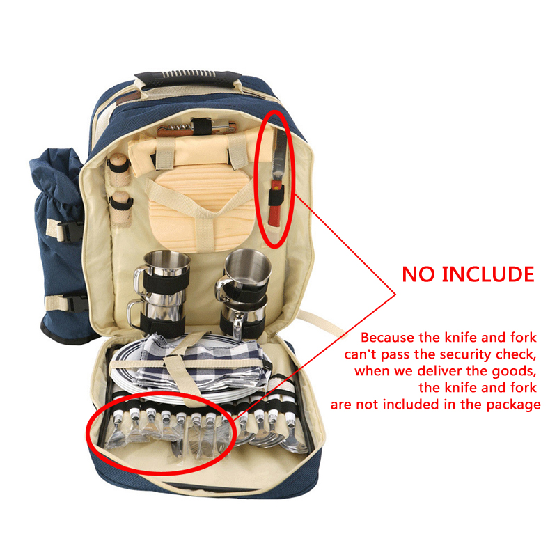 휴대용 4 인용 피크닉 배낭 세트, 야외 캠핑 여행 바 - Camping Cooking Set With Bag 리뷰 및 가격