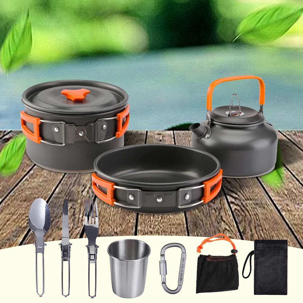 캠핑 조리기구 세트 주전자 냄비 프라이팬 휴대용 접이식 - Camping Cooking Set 리뷰 및 가격