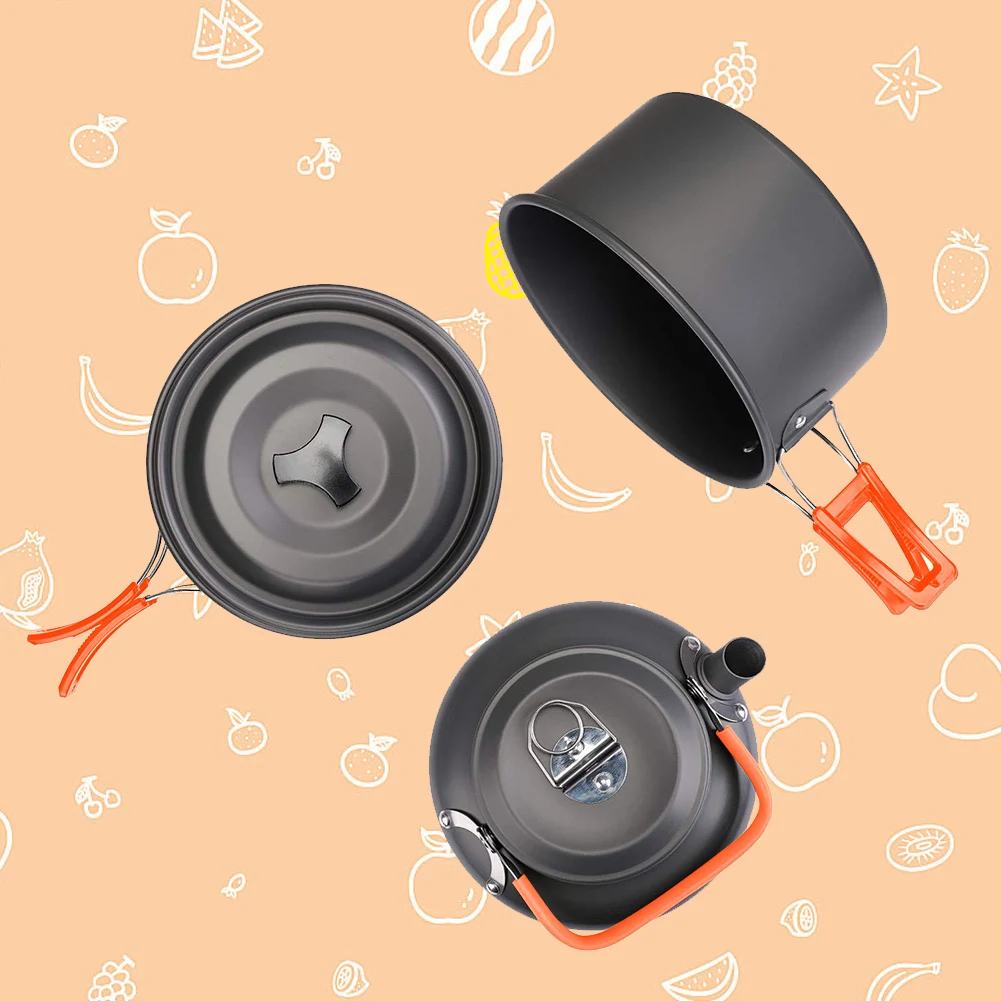 캠핑 조리기구 세트 주전자 냄비 프라이팬 휴대용 접이식 - Camping Cooking Set 리뷰 및 가격
