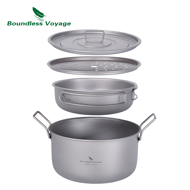 무한 항해 캠핑 요리 냄비 다기능 티타늄 기선 수프 냄 - Camping Cooking Set 리뷰 및 가격